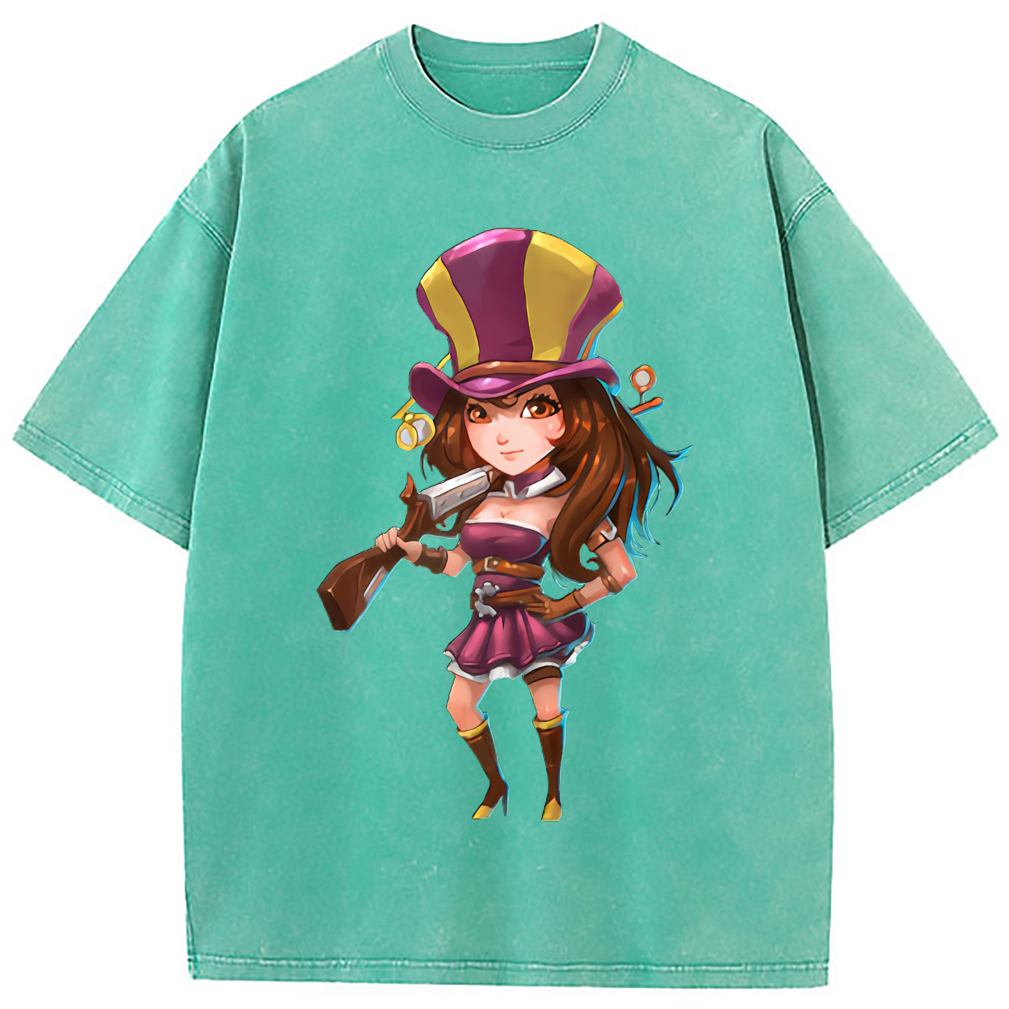 （画像用） リーグ・オブ・レジェンド League of Legends LOL 綿100% ヴィンテージ風 半袖Tシャツ（フロントプリント）